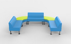 3D Restination Lounge Sofas 3D model model