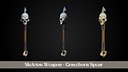 Stylized Skeleton Weapon - Graveborn Spear low-poly 3d model