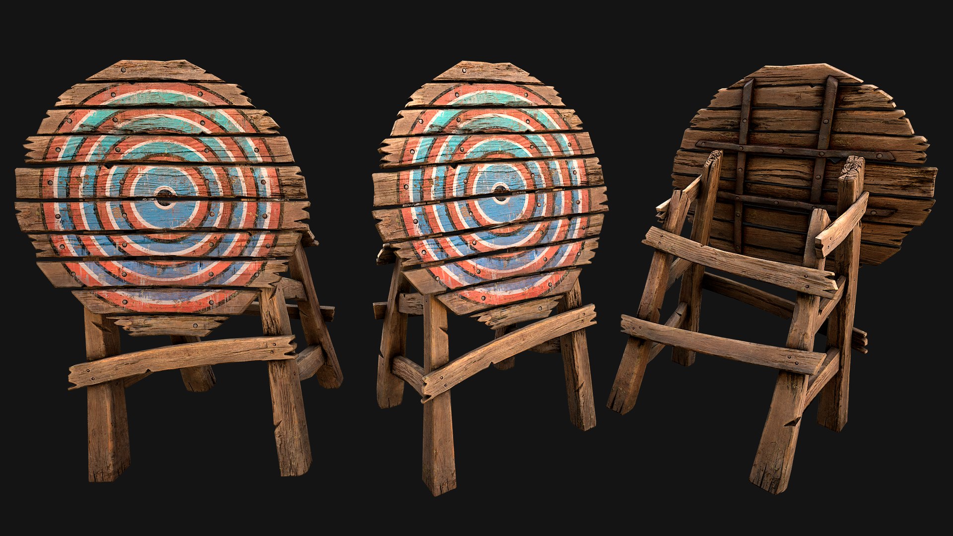 Medieval Target and Crossbow Shooting Range Set 3D model https://p.turbosquid.com/ts-thumb/RO/4aIrTH/ZS/woodentargetall13/png/1762691162/1920x1080/fit_q87/90adcbad69762b6137032a5d30d65bfa5866f7bd/woodentargetall13.jpg