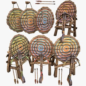Medieval Target and Crossbow Shooting Range Set