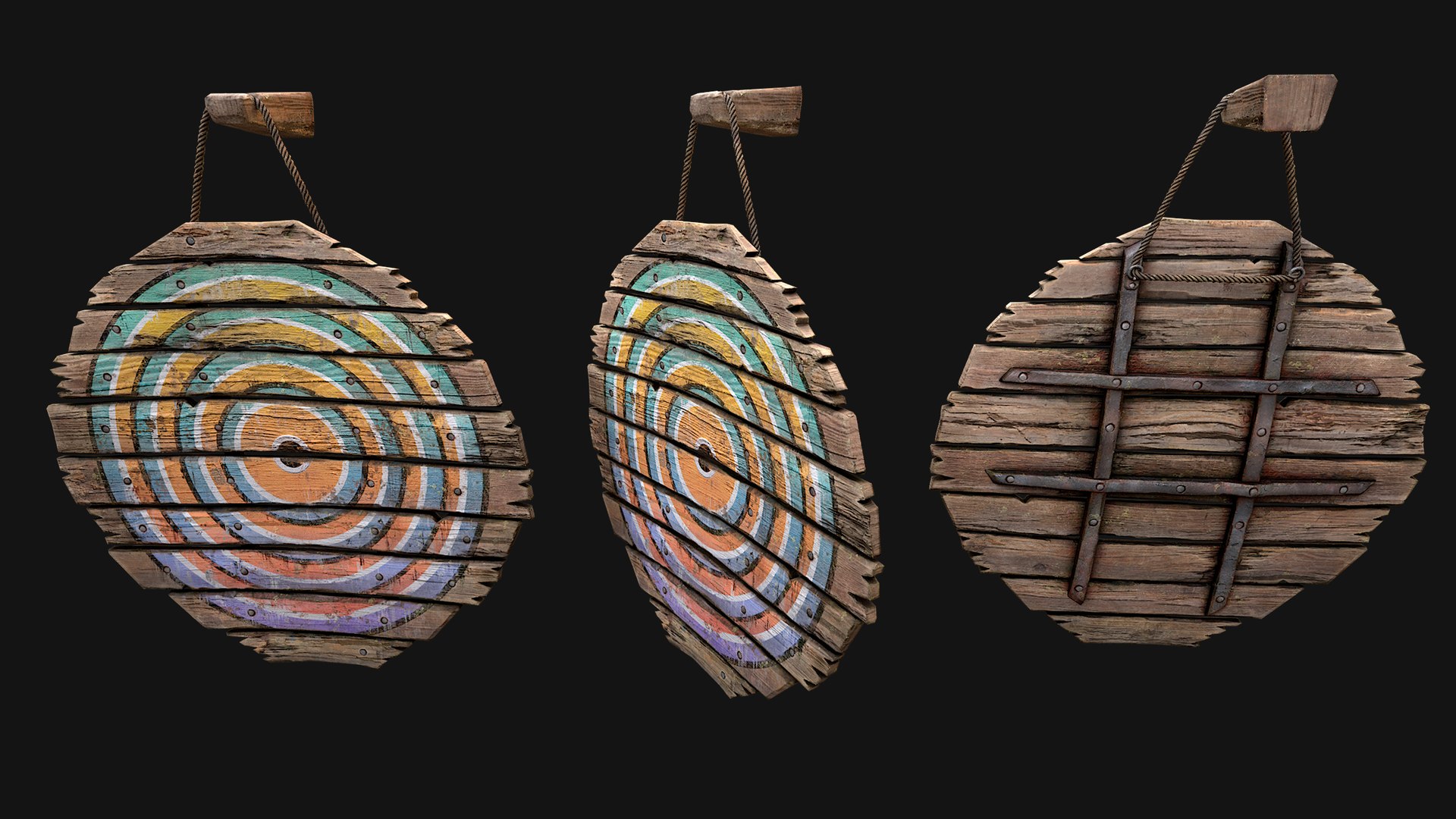 Medieval Target and Crossbow Shooting Range Set 3D model https://p.turbosquid.com/ts-thumb/RO/4aIrTH/mm/woodentargetall14/png/1762691163/1920x1080/fit_q87/614571f85c4d91b9f9779603f8d26cbca6c6d687/woodentargetall14.jpg