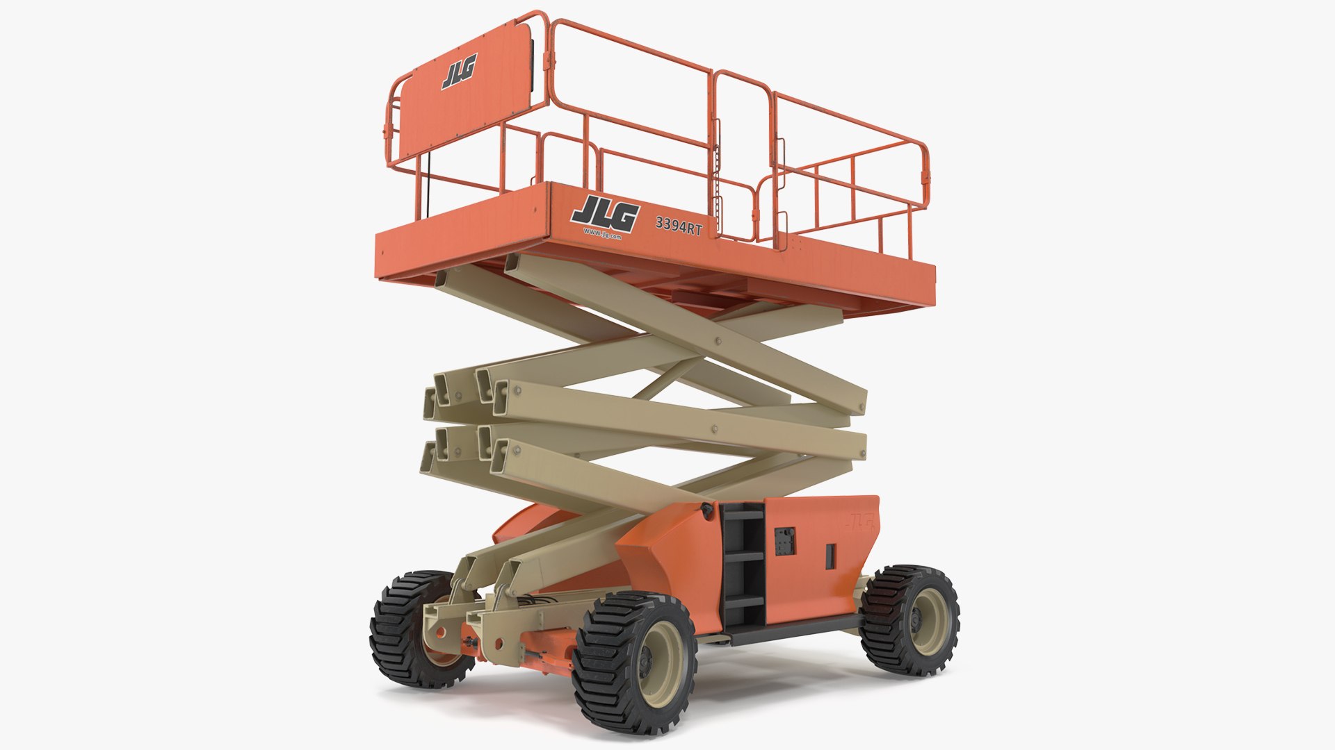 JLG 3394RT Scissor Lift Rigged 3D model preview