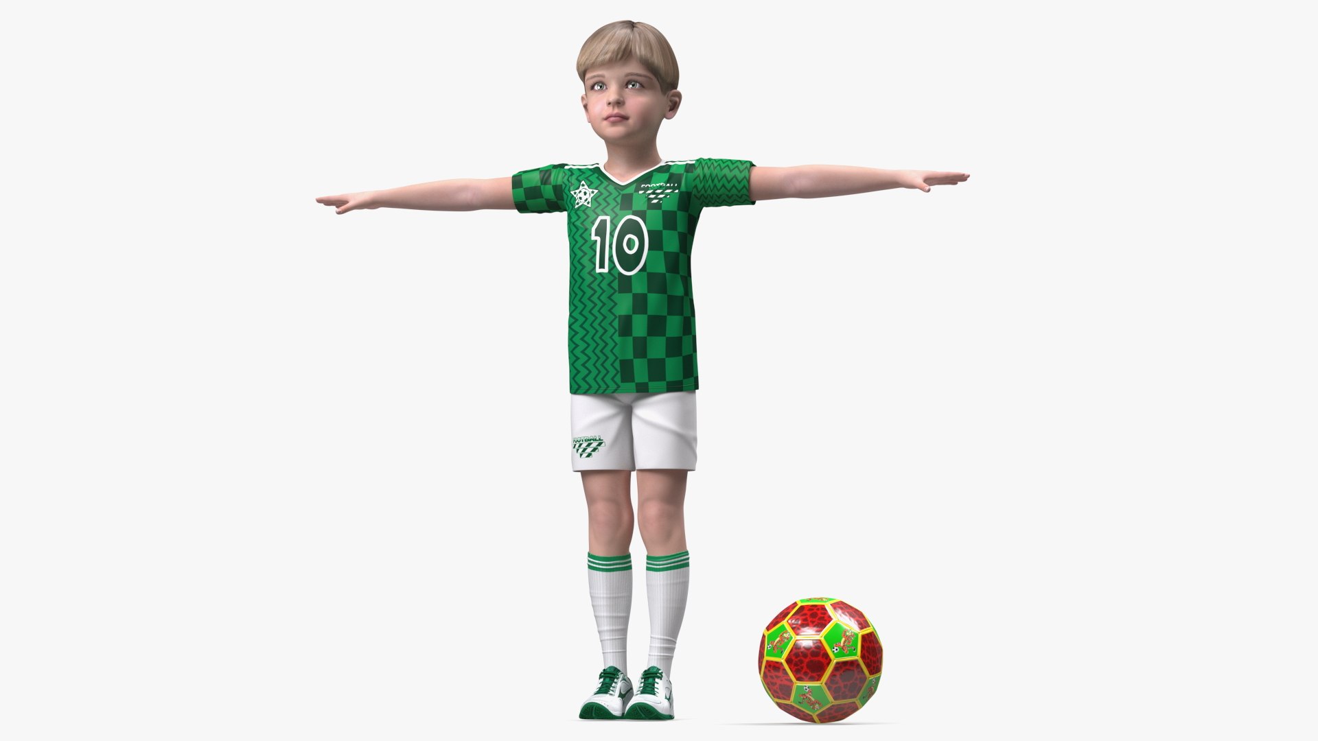 Child Boy Sport Style Rigged 3D model preview