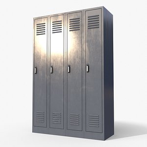 PBR School Gym Locker 02 - Grey
