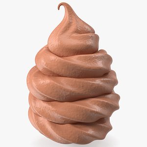 3D Chocolate Ice Cream Top model