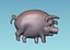 3D model Pig Relief