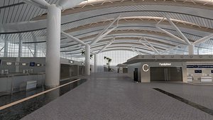 3D Airport  Departure Terminal model