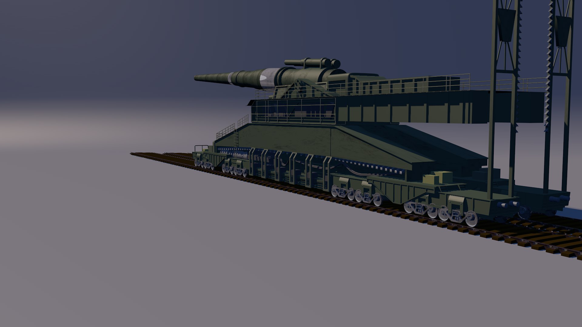 Schwerer Gustav 800mm Railroad Gun Modelo 3D - TurboSquid 1204286