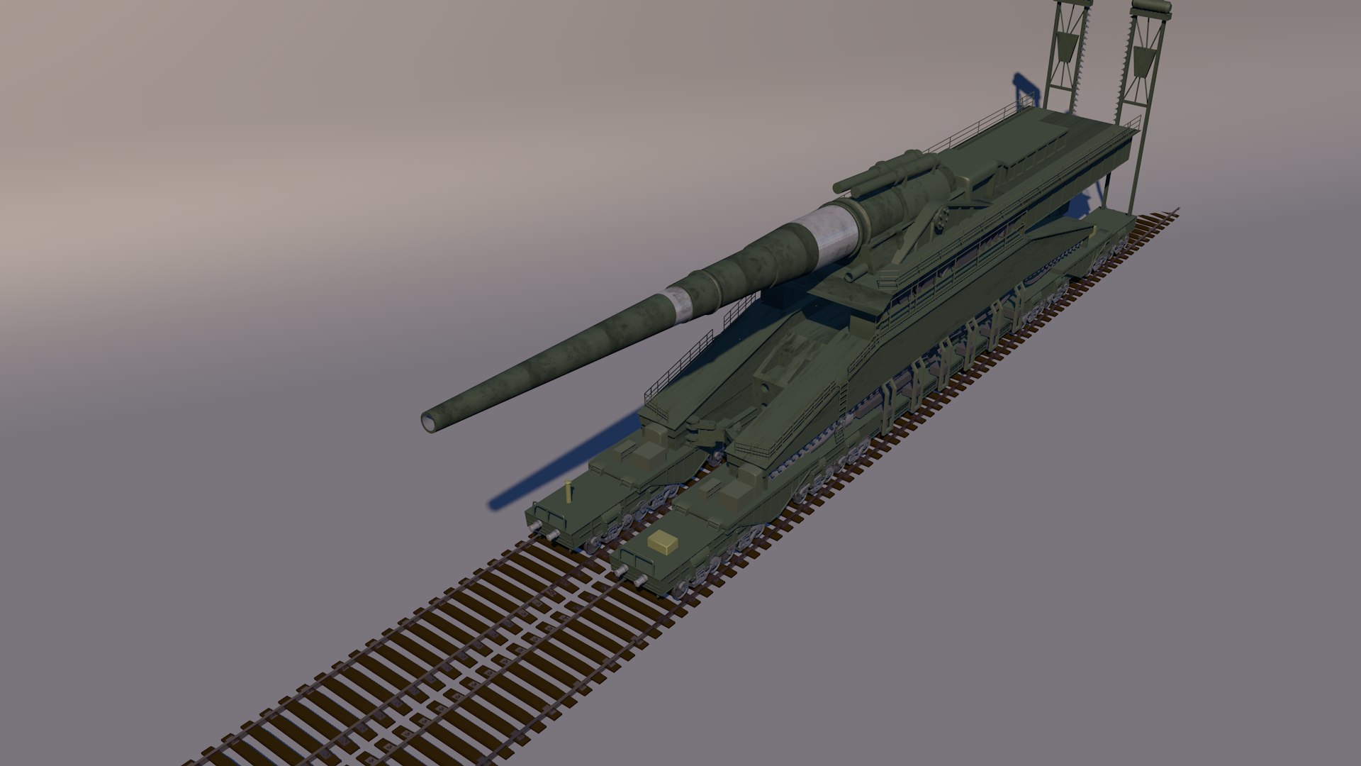 Schwerer Gustav 800mm Railroad Gun Modelo 3D - TurboSquid 1204286