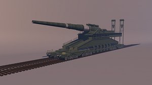 schwerer gustav gun 3D model