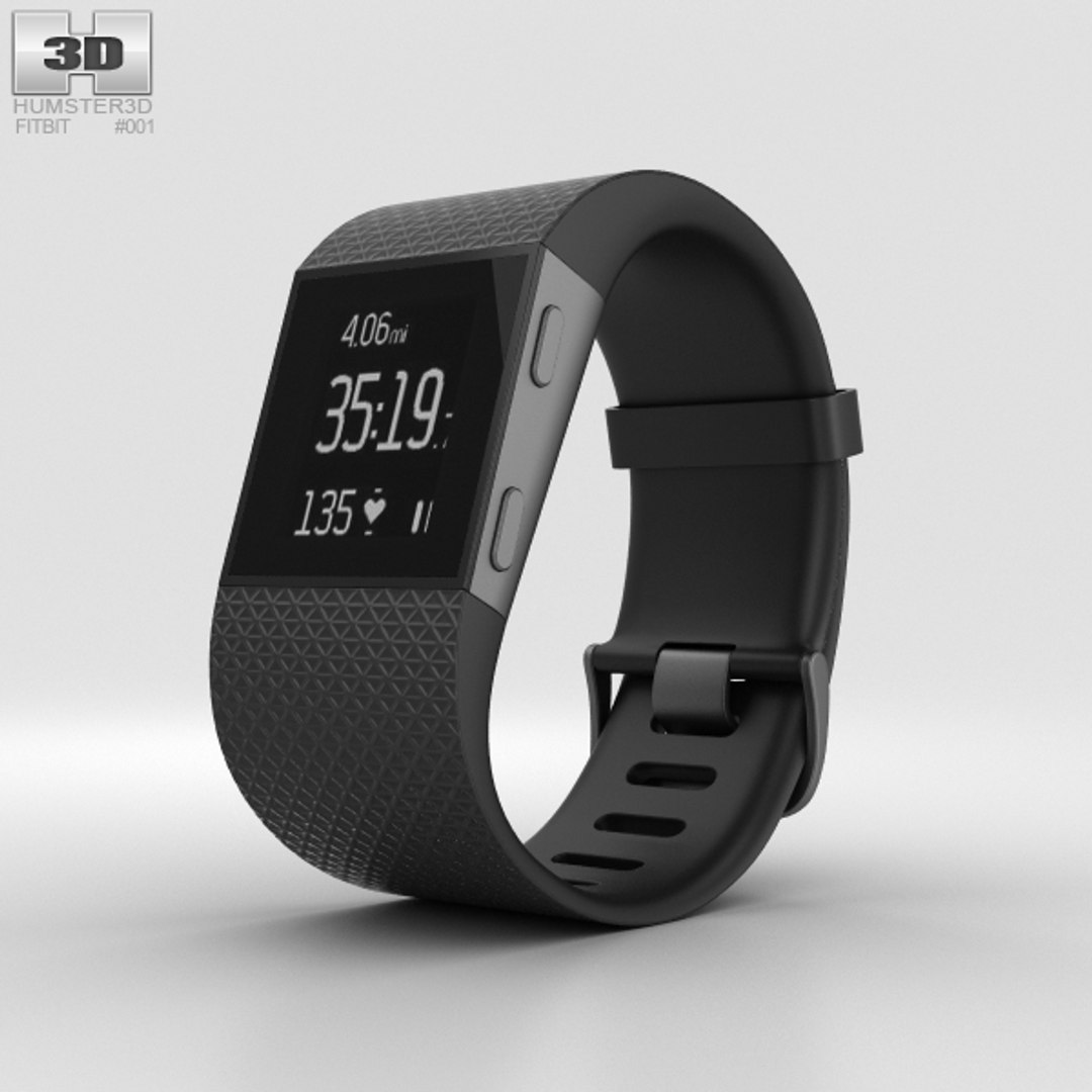 3D fitbit surge TurboSquid 1244675