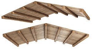 3D Double-sided wooden ceiling V2