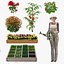有植物收藏的索具园艺女士