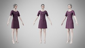 3D model Dress 37 Grape