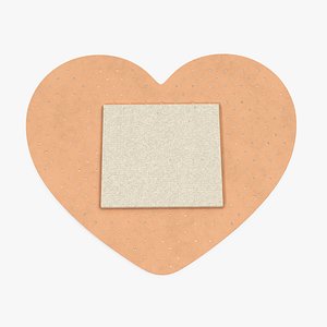 Heart Shaped Band Aid 3D Model