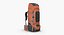 large camping backpack red obj