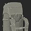 large camping backpack red obj