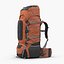 large camping backpack red obj