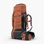 large camping backpack red obj
