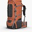 large camping backpack red obj