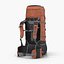 large camping backpack red obj