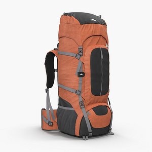 large camping backpack red obj