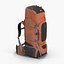 large camping backpack red obj