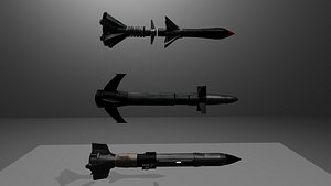 3D Tactical Missile 3D Model Pack model