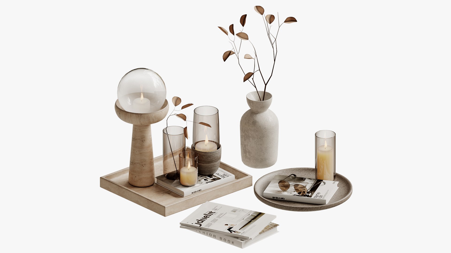 3D Decorative Set For Interior 02 - TurboSquid 2208716