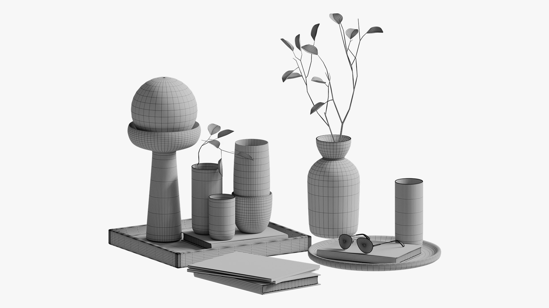 3D Decorative Set For Interior 02 - TurboSquid 2208716