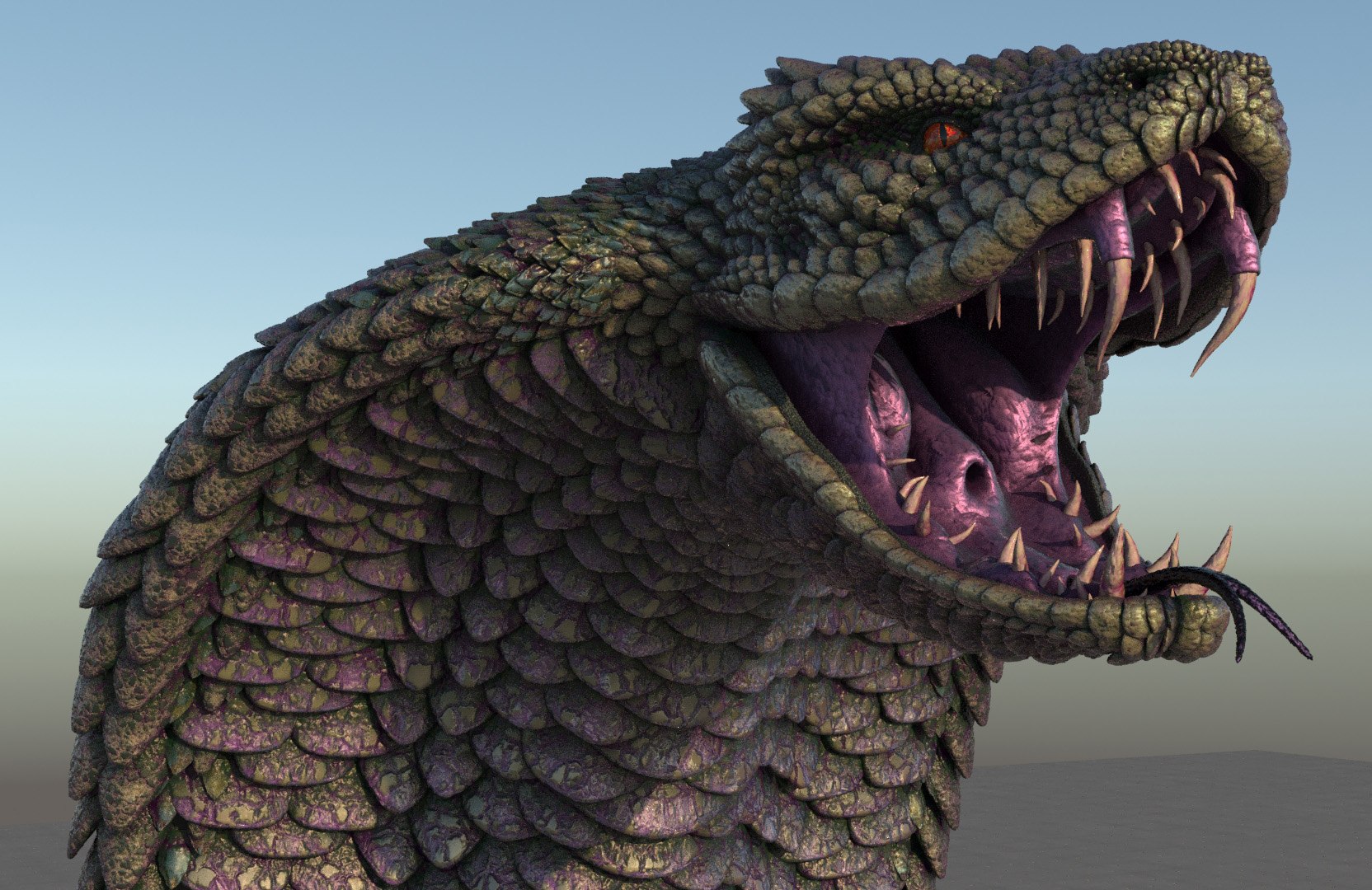 Snake Monster - 3D Model by Homorostudio