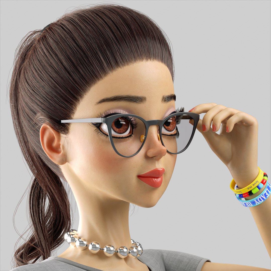 3D cartoon girl bella model - TurboSquid 1627049