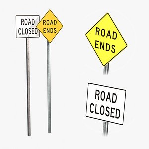 Road Signs Pack - Road Closure and Termination