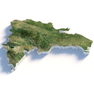 Dominican Republic Terrain Map