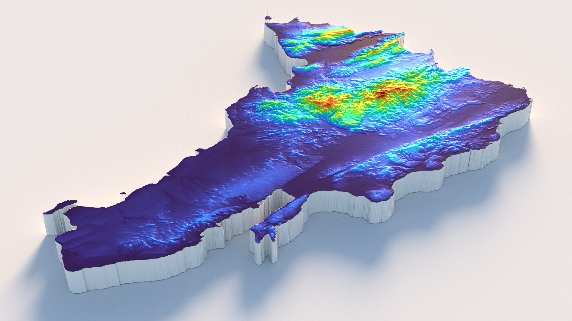 Dominican Republic Terrain Map 3D Model - TurboSquid 2336025