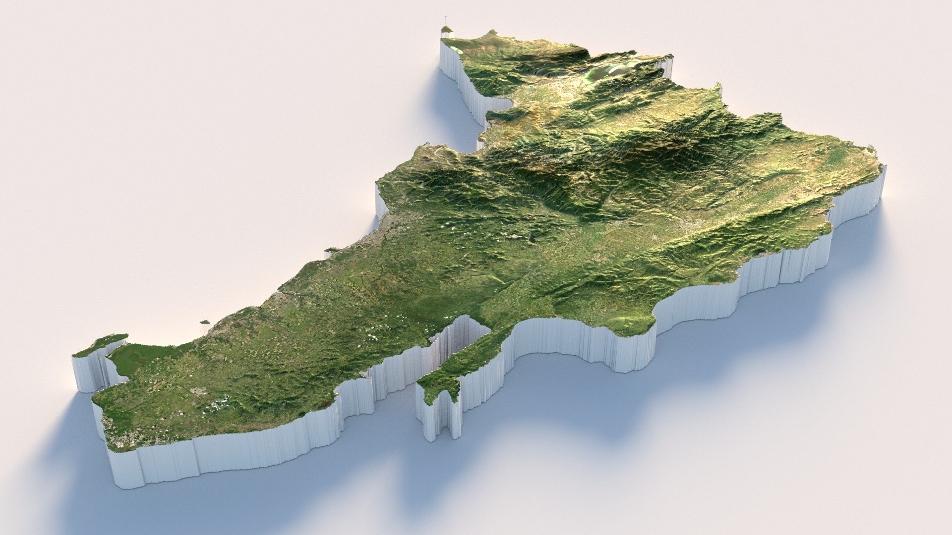 Dominican Republic Terrain Map 3D Model - TurboSquid 2336025