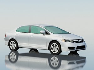 3ds max honda civic sedan