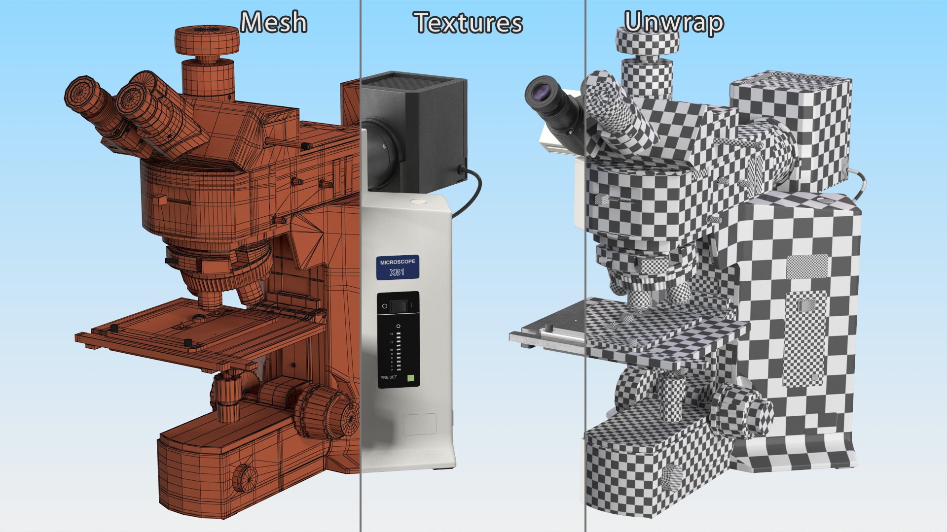 Professional Trinocular Upright Fluorescence Microscope 3D model https://p.turbosquid.com/ts-thumb/RO/nuof2d/bH/professionaltrinocularuprightfluorescencemicroscope3dmodel017/jpg/1705460894/1920x1080/fit_q87/09ee243853634c9eaa7ecdc79b9a4f7cf399a03d/professionaltrinocularuprightfluorescencemicroscope3dmodel017.jpg