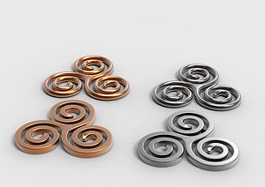 3D spiral design metal
