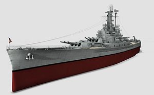 3d uss nevada navy ship model