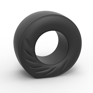 3D Diecast dragster rear tire during start Scale 1 to 25