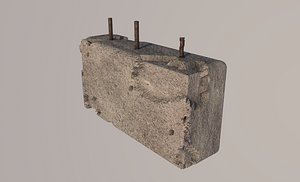 Damaged Concrete Block