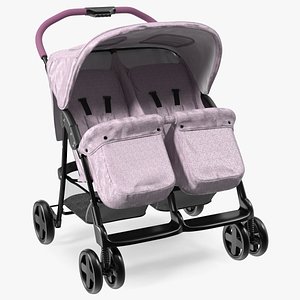 3D Baby Twin Carriage