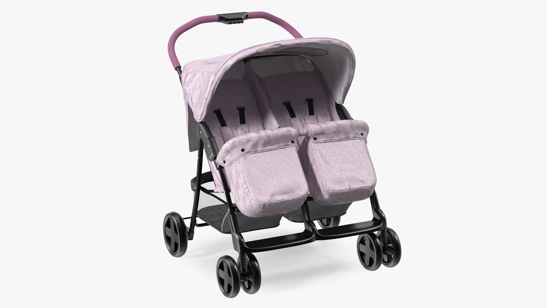 Baby Twin Carriage 3D model preview