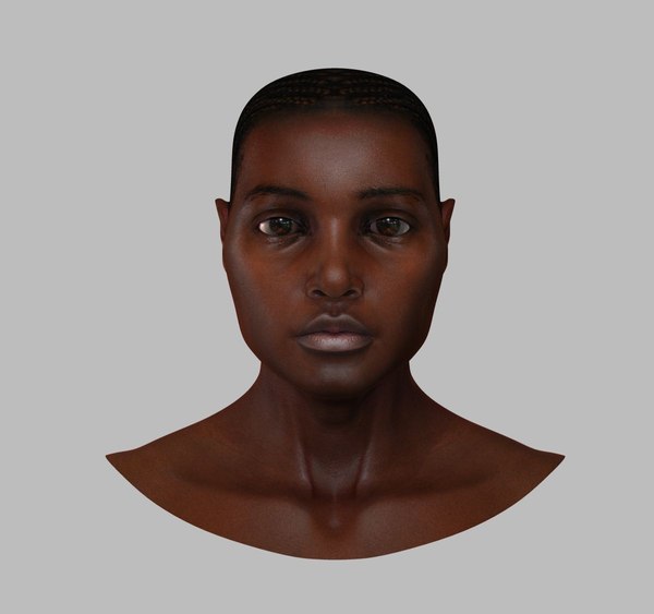 3d woman head
