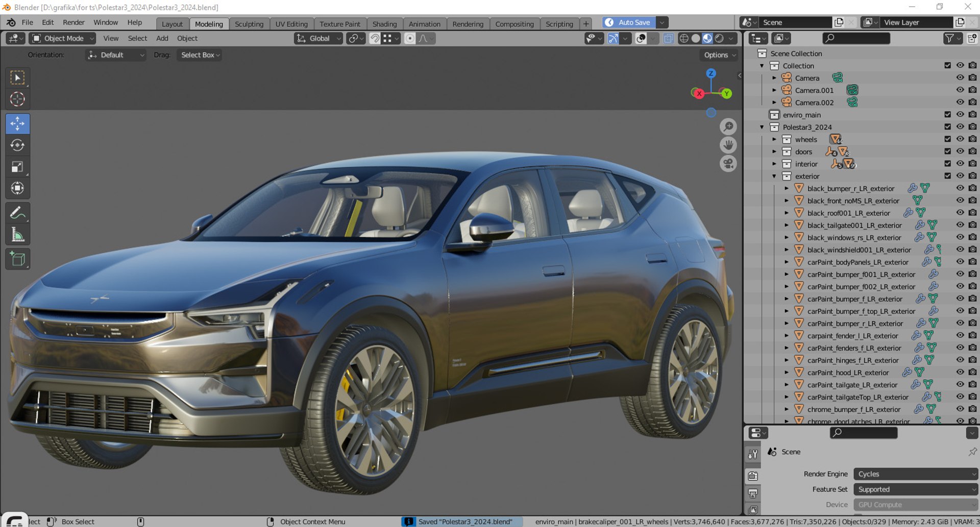 Polestar 3 2024 model https://p.turbosquid.com/ts-thumb/RP/0bhZ5r/37/polestar3_32/jpg/1671023450/1920x1080/fit_q87/e2b11d0a88bd5ea544adce47fa92a1155e23fba7/polestar3_32.jpg