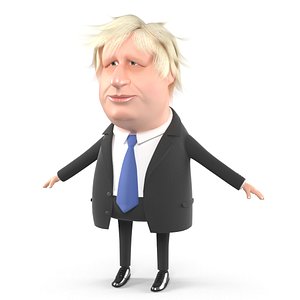 rigged boris johnson 3D model