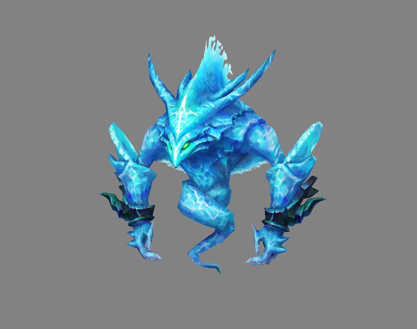 Cartoon Summon Monster Water Elemental Spirit Water Monster 3D