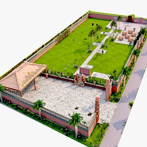 3D TRADITIONAL SOUTH EAST ASIA SITE PLAN
