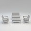Stride Outdoor Wicker Set - Love Seat, Armchai, table